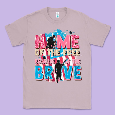 Home Of The Free Because Of The Brave Classic Tee Designed By Fadigitalartstudio