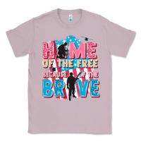 Lilac Home of the free because of the brave Classic Tee - FaDigitalArtStudio