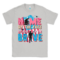 Moon Dust Home of the free because of the brave Classic Tee - FaDigitalArtStudio