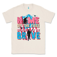 Natural Home of the free because of the brave Classic Tee - FaDigitalArtStudio