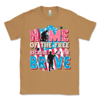 Toasted Coconut Home of the free because of the brave Classic Tee - FaDigitalArtStudio