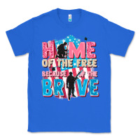 True Royal Home of the free because of the brave Classic Tee - FaDigitalArtStudio