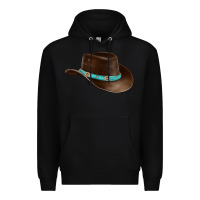 Black cowboy cap Premium Hoodie - BarkalooDesign