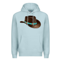 Blue Mist cowboy cap Premium Hoodie - BarkalooDesign