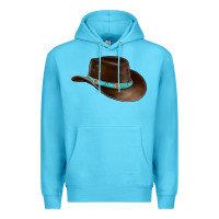 Ocean Blue cowboy cap Premium Hoodie - BarkalooDesign