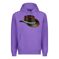 Purple cowboy cap Premium Hoodie - BarkalooDesign