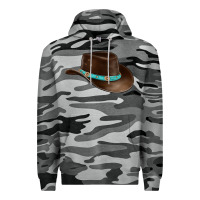 Slate Camo cowboy cap Premium Hoodie - BarkalooDesign