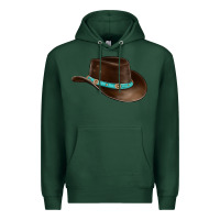 Sports Green cowboy cap Premium Hoodie - BarkalooDesign