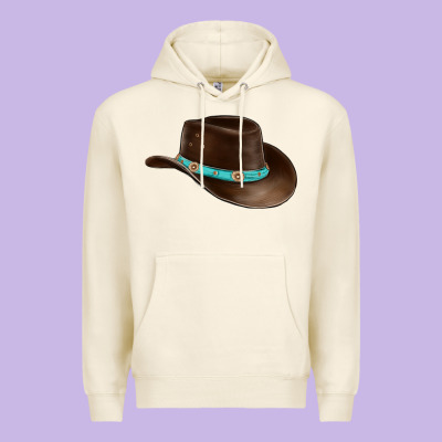 Cowboy Cap Premium Hoodie Designed By Barkaloodesign