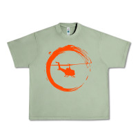 Oil Green helicopter Urban Heavy Tee - artisFamous
