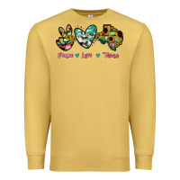 Antique Gold Peace Love Texas Premium Sweatshirt - RanaPortraitStore
