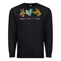 Black Peace Love Texas Premium Sweatshirt - RanaPortraitStore