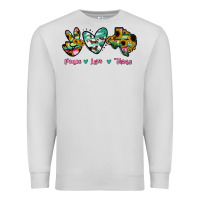 Dove Grey Peace Love Texas Premium Sweatshirt - RanaPortraitStore
