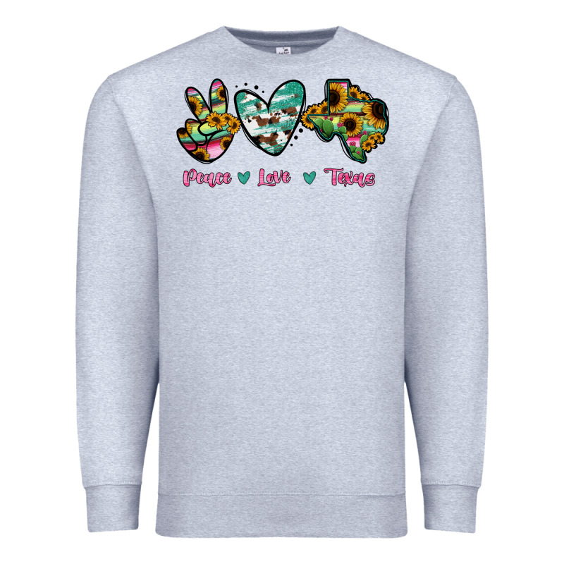 Peace Love Texas Premium Sweatshirt by RanaPortraitStore | Teevron