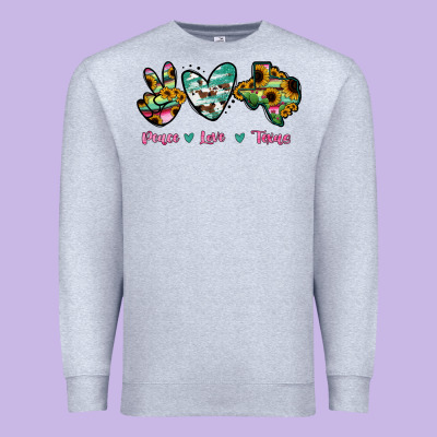 Peace Love Texas Premium Sweatshirt Designed By Ranaportraitstore