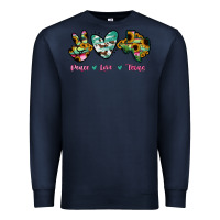 Navy Peace Love Texas Premium Sweatshirt - RanaPortraitStore
