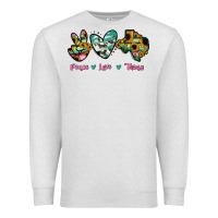 Oatmeal Heather Peace Love Texas Premium Sweatshirt - RanaPortraitStore