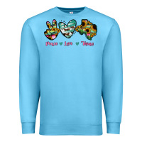 Ocean Blue Peace Love Texas Premium Sweatshirt - RanaPortraitStore