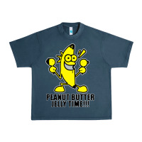 Midnight Navy peanut butter jelly time banana Urban Heavy Tee - artisFamous