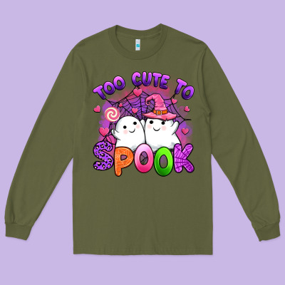 Too Cute Spook Long Sleeve Tee Designed By Artiststas