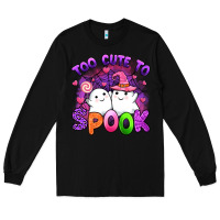 Black too cute spook Long Sleeve Tee - Artiststas