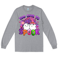 Heather Grey too cute spook Long Sleeve Tee - Artiststas