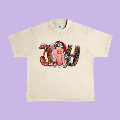 Joy With Pig Urban Heavy Tee Designed By Ranaportraitstore