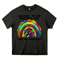 Asphalt Autism rainbow Heavy Core Tee - FaDigitalArtStudio