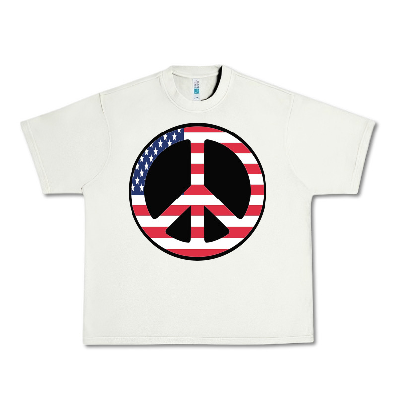 United States Peace Symbol Urban Heavy Tee by artisFamous | Teevron
