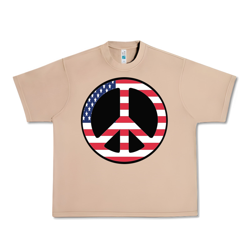 United States Peace Symbol Urban Heavy Tee by artisFamous | Teevron