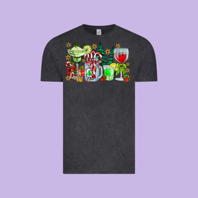 Christmas Tequila Vintage Tee Designed By Cowhidedigitalart