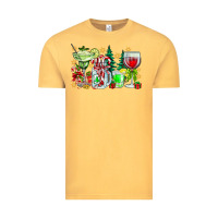Vintage Mustard Christmas tequila Vintage Tee - CowhideDigitalArt