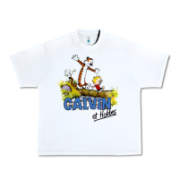 White calvin hobbes Urban Heavy Tee - artisFamous