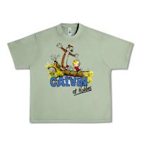 Oil Green calvin hobbes Urban Heavy Tee - artisFamous