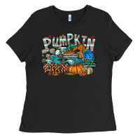 Black pumpkin farm Ladies Tee - SublimationCraftShop