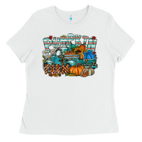 White pumpkin farm Ladies Tee - SublimationCraftShop