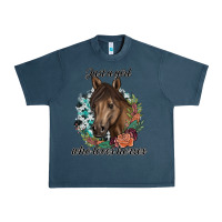 Midnight Navy Just A Girl Who Loves Horses Urban Heavy Tee - artisFamous