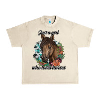 Just A Girl Who Loves Horses Urban Heavy Tee | Teevron