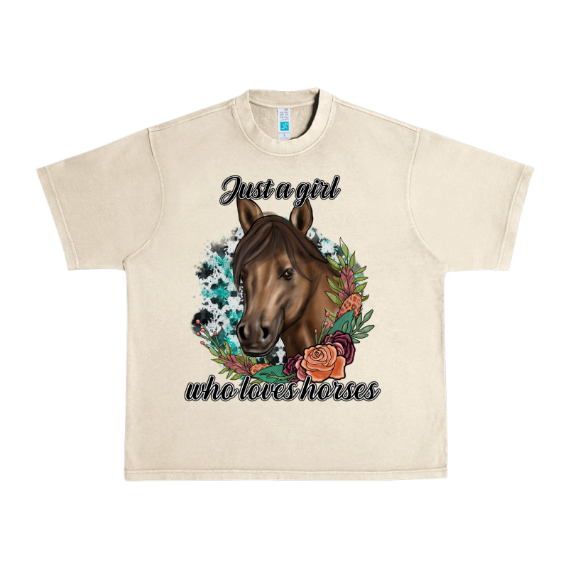 Just A Girl Who Loves Horses Urban Heavy Tee by artisFamous | Teevron