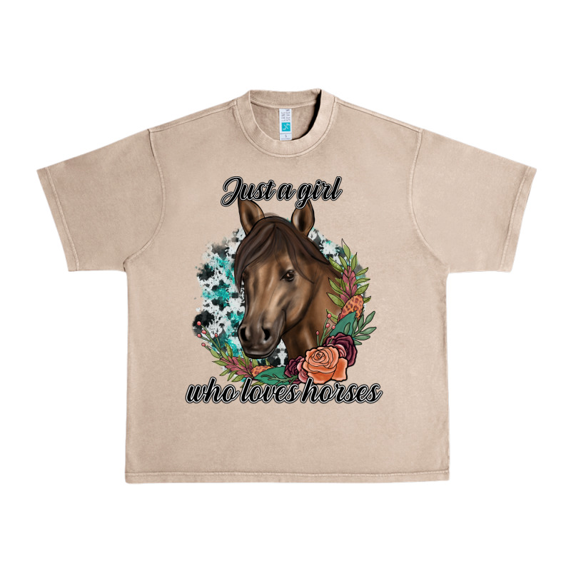 Just A Girl Who Loves Horses Urban Heavy Tee by artisFamous | Teevron