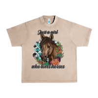 French Oak Just A Girl Who Loves Horses Urban Heavy Tee - artisFamous