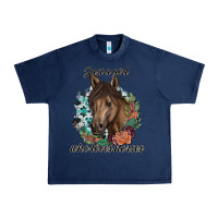 Navy Just A Girl Who Loves Horses Urban Heavy Tee - artisFamous