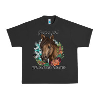 Pigment Black Just A Girl Who Loves Horses Urban Heavy Tee - artisFamous