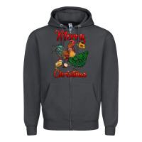 Smoke merry christmas chickens Zipper Hoodie - RanaPortraitStore