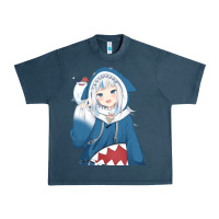 Midnight Navy Smile Beautiful Gawr Gura Urban Heavy Tee - artisFamous