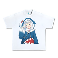 White Smile Beautiful Gawr Gura Urban Heavy Tee - artisFamous
