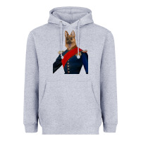 Heather Grey Pet Portraits, Custom Pet Portraits, Renaissance Pet Portraits, Custom Heavyweight Hoodie - RanaPortraitStore