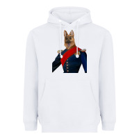 White Pet Portraits, Custom Pet Portraits, Renaissance Pet Portraits, Custom Heavyweight Hoodie - RanaPortraitStore