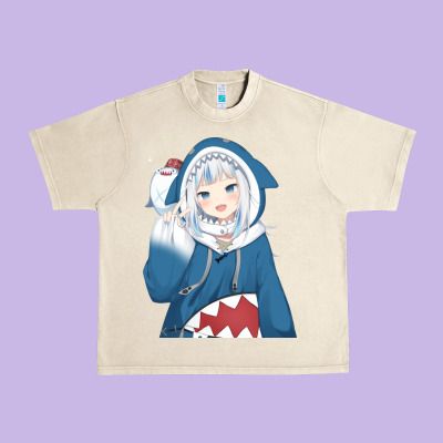 Smile Beautiful Gawr Gura Urban Heavy Tee Designed By Artisfamous