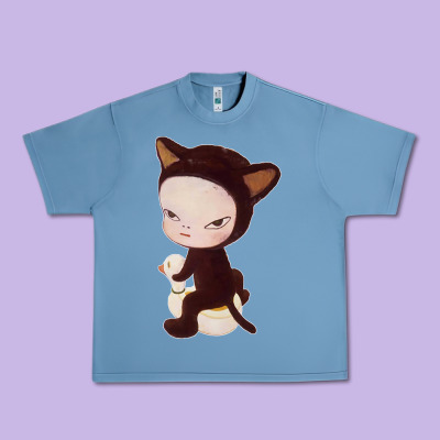 Yoshitomo Nara Cute Cat Urban Heavy Tee Designed By Artisfamous